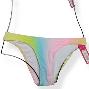 Xhilaration Multi Colored High Leg Scoop Waist Bikini Bottom XS Juniors